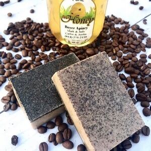 Handmade Goat Milk & Honey Coffee Soap